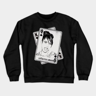 Retro Kathleen Hanna Style Card Crewneck Sweatshirt